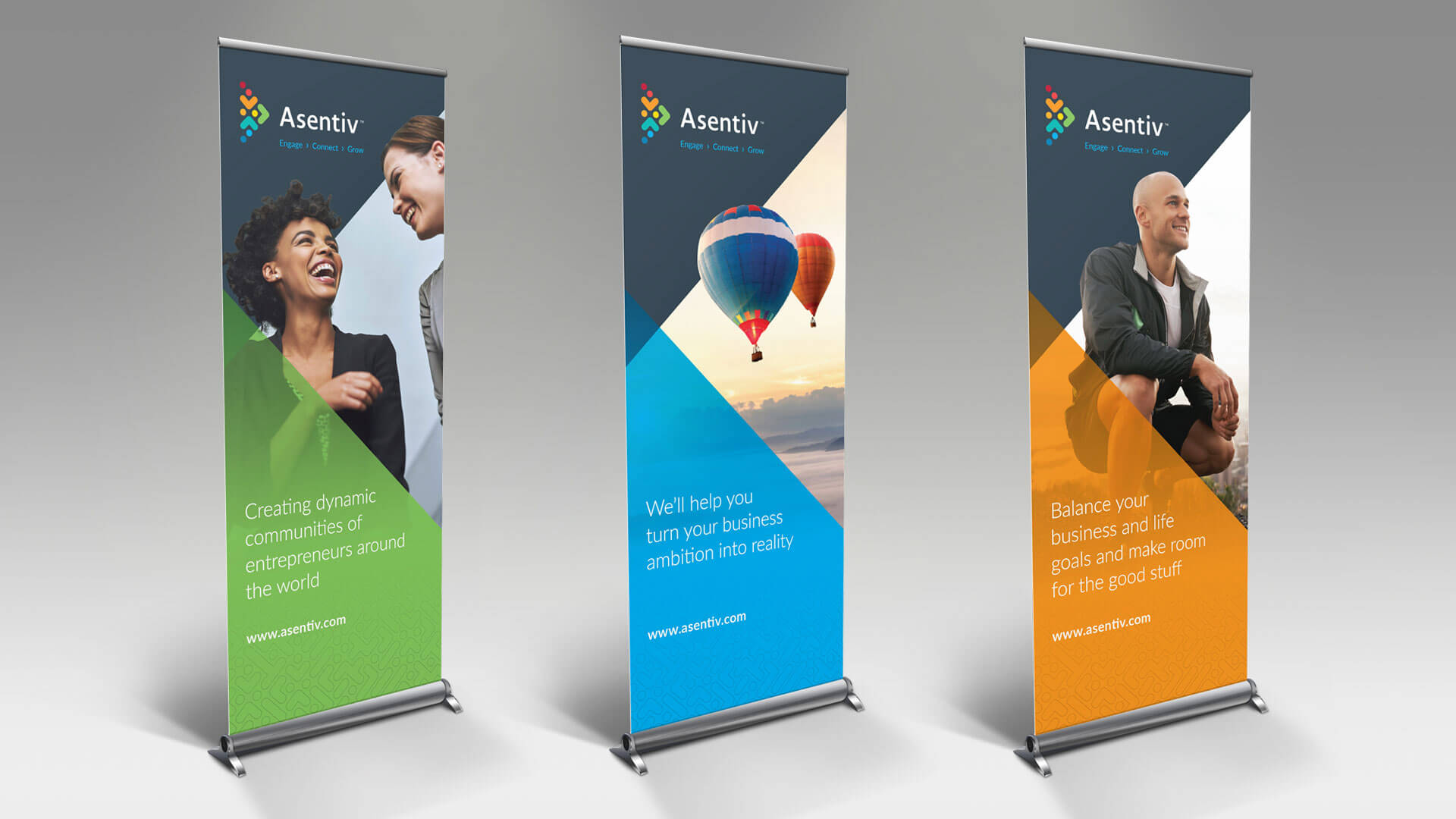 Asentiv branded banners